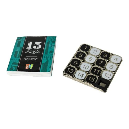 Go! Games Classic 15 Puzzle Game - Metal Frame Slider Puzzle - Image 4