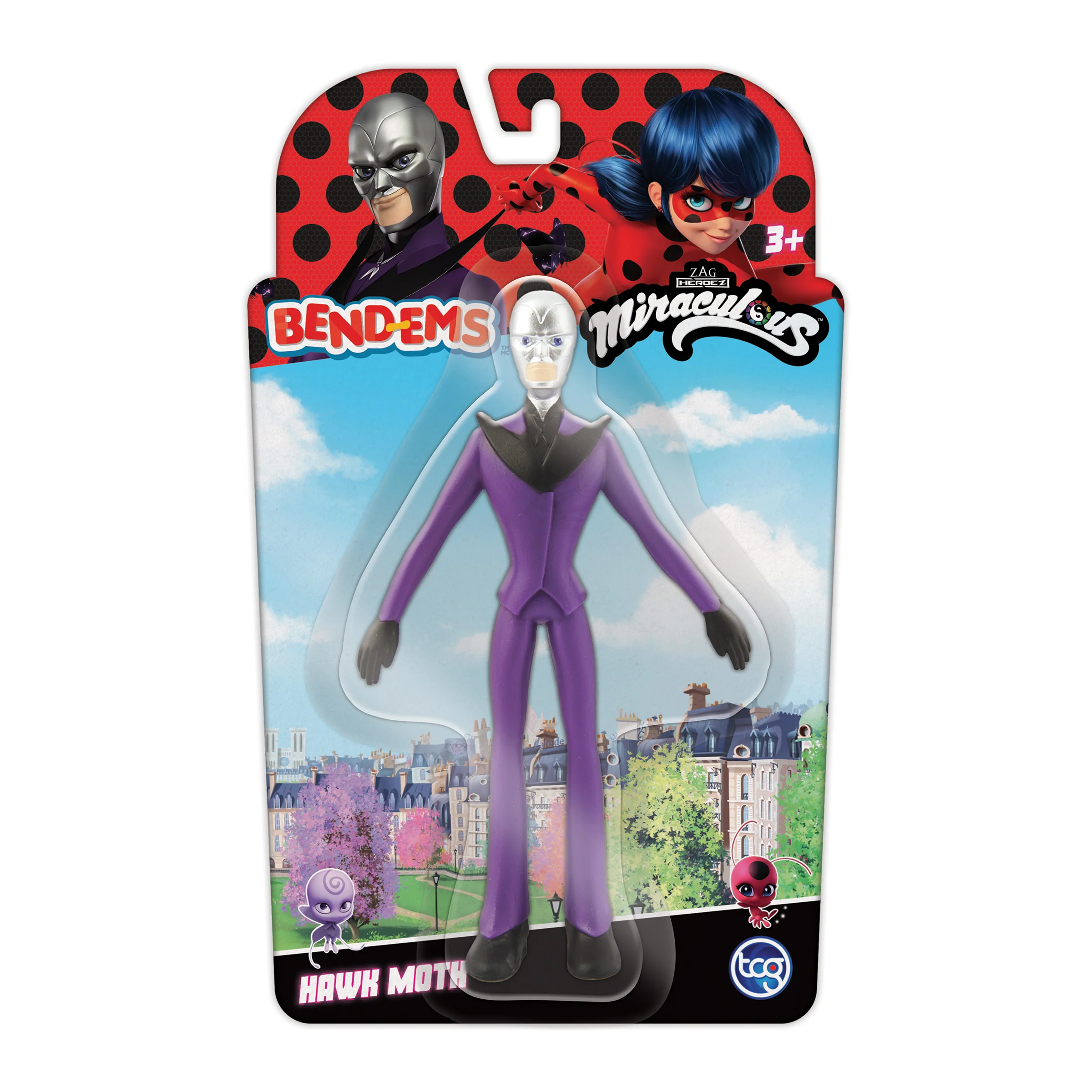 BEND-EMS Miraculous 5-inch Flexible Action Figure - Hawk Moth - Image 3