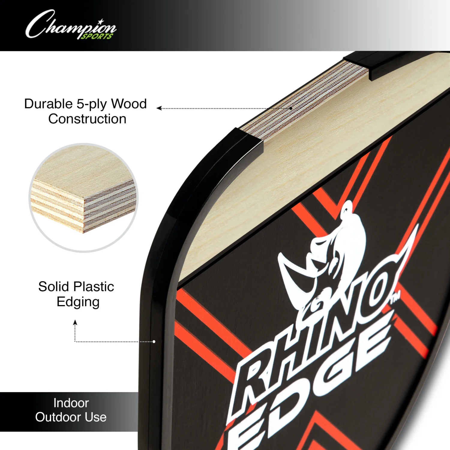 Champion Sports Rhino Pickleball Edge 2 Player Set - Image 6