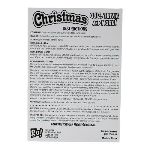 Go! Games Ultimate Christmas Trivia & More Game - Image 11