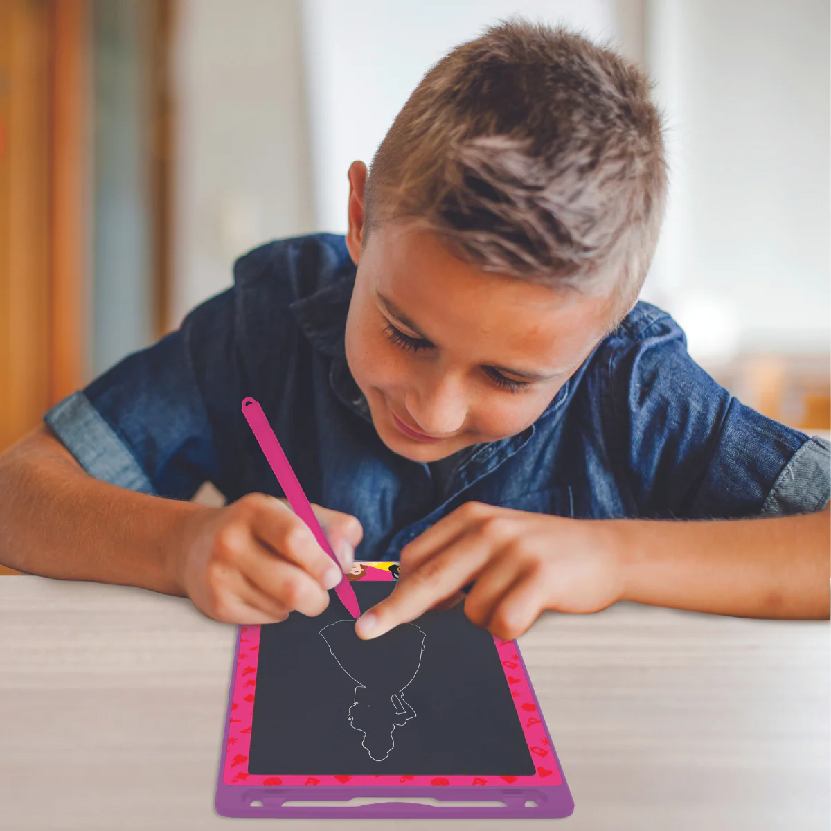 Disney Princess 11’’  multicolor learning drawing E-ink tablet with stencils - Image 3