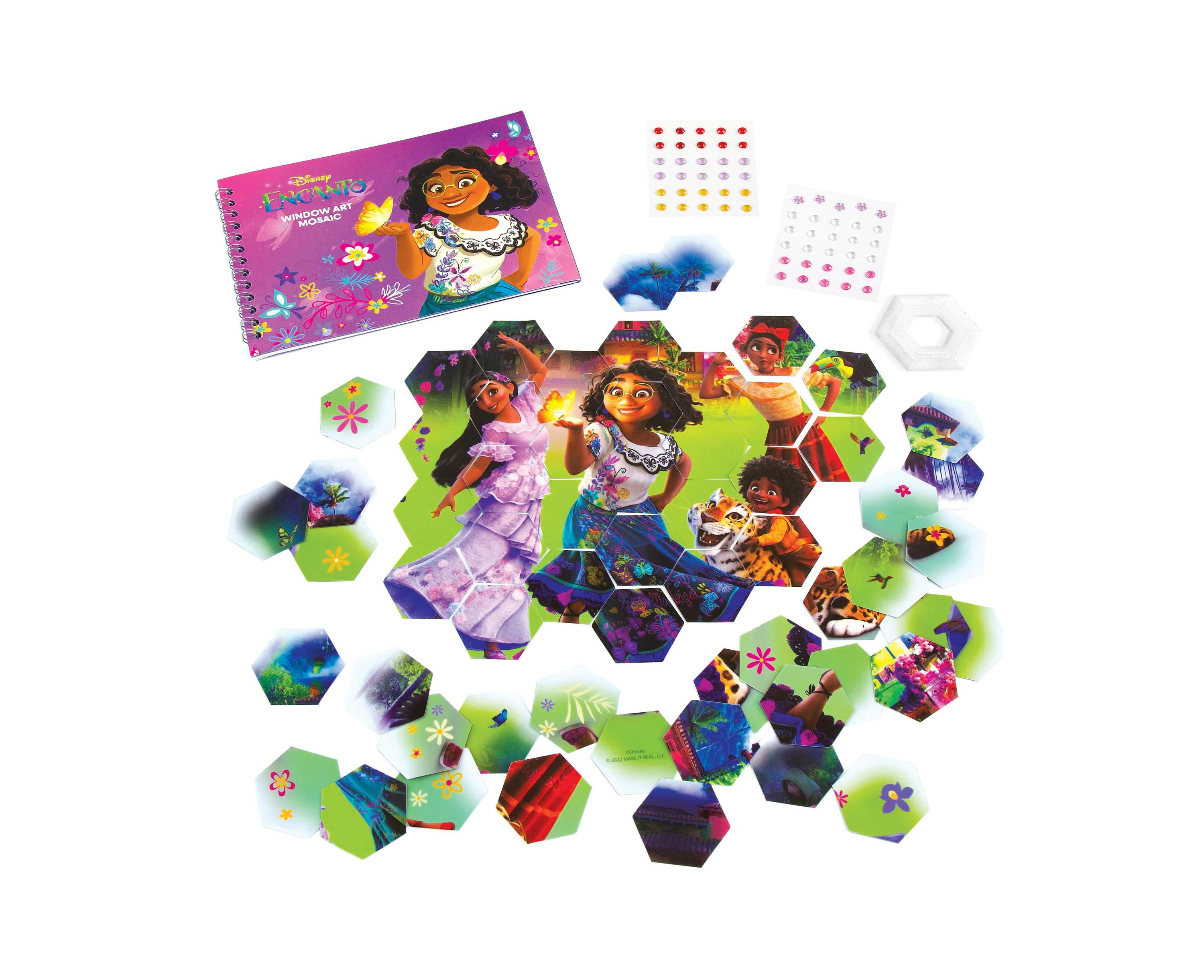 Disney Encanto Window Art Mosaic Kit - Colorful Vinyl Clings - Image 3