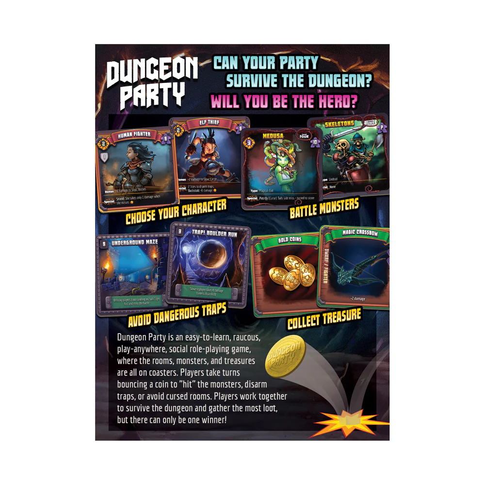 Dungeon Party Starter Set - Social Role-Playing Coaster Game - Image 3