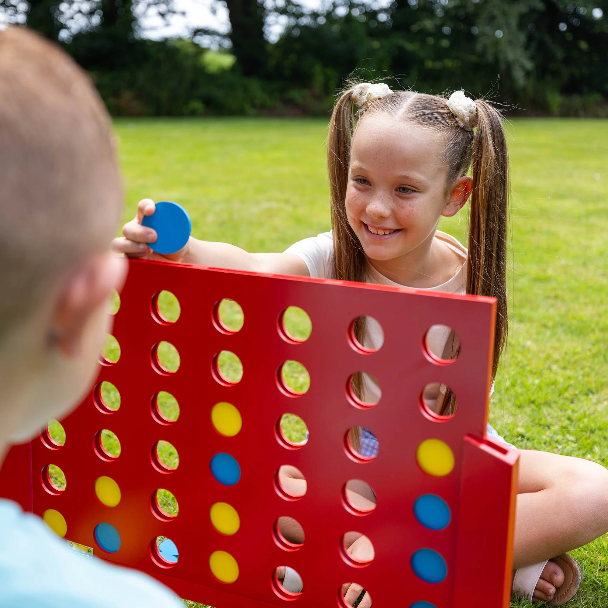 Grasshopper Games Giant 4-In-A-Row Wood Game with Travel Bag for Indoor/Outdoor Fun - Image 4