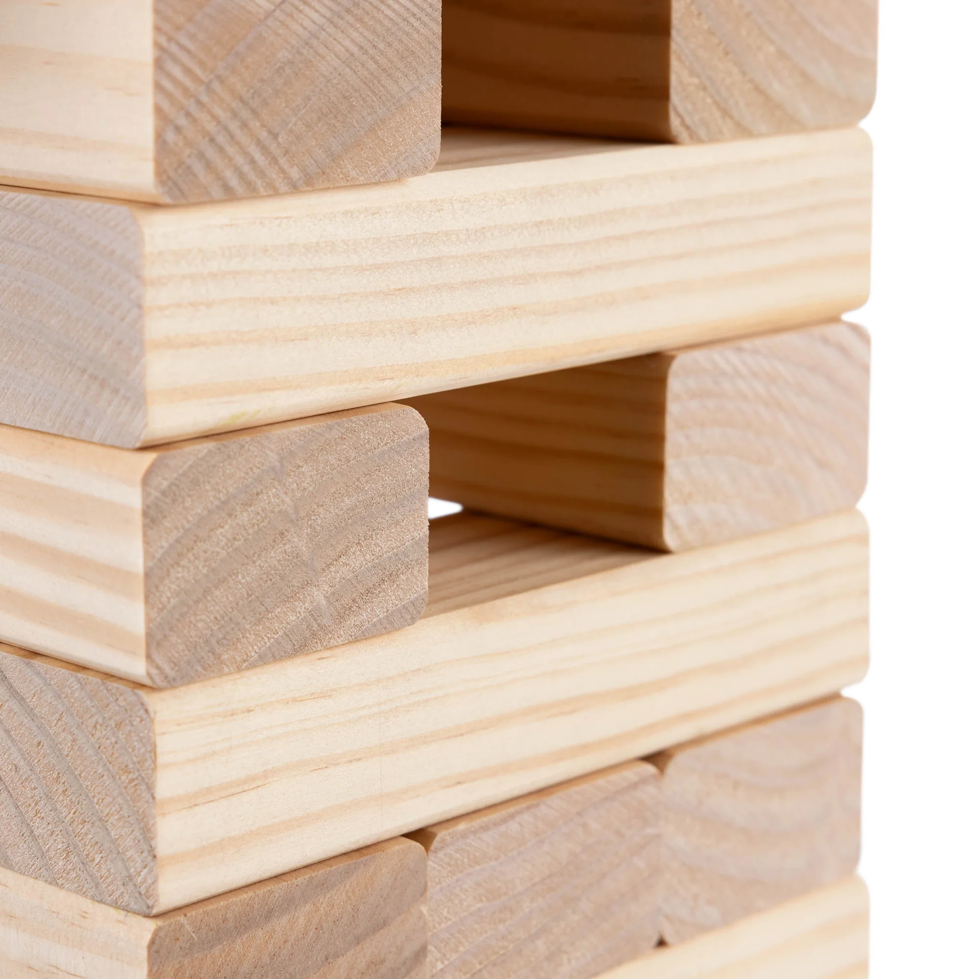 Grasshopper Games Giant Stack 'N' Fall Wooden Block Game with Carry Bag, Family Friendly - Image 4