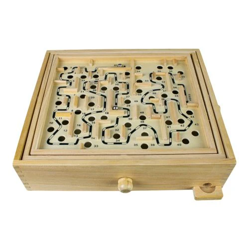 Classic Wooden Labyrinth Maze Skill Game - Image 6
