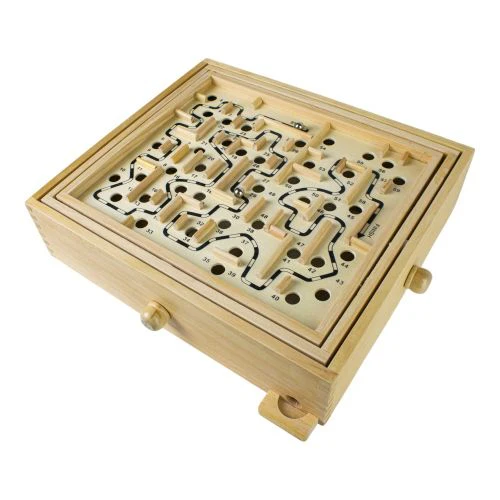 Classic Wooden Labyrinth Maze Skill Game - Image 7