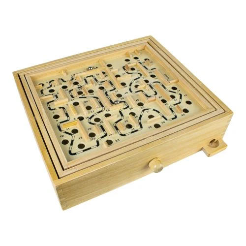 Classic Wooden Labyrinth Maze Skill Game - Image 8