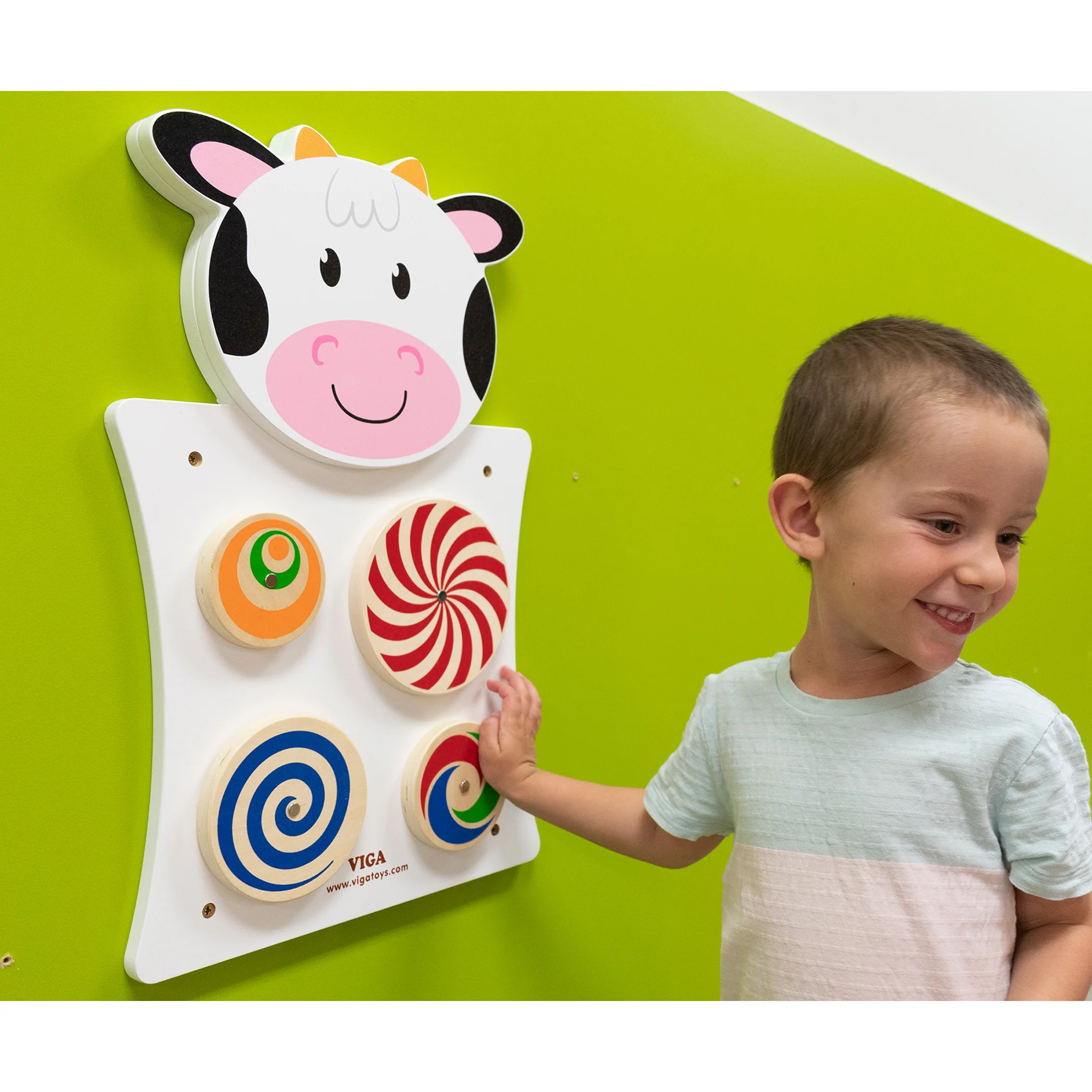 Learning Advantage Cow Activity Wall Panel - Interactive Toddler Play Center - 18m+ - Image 3