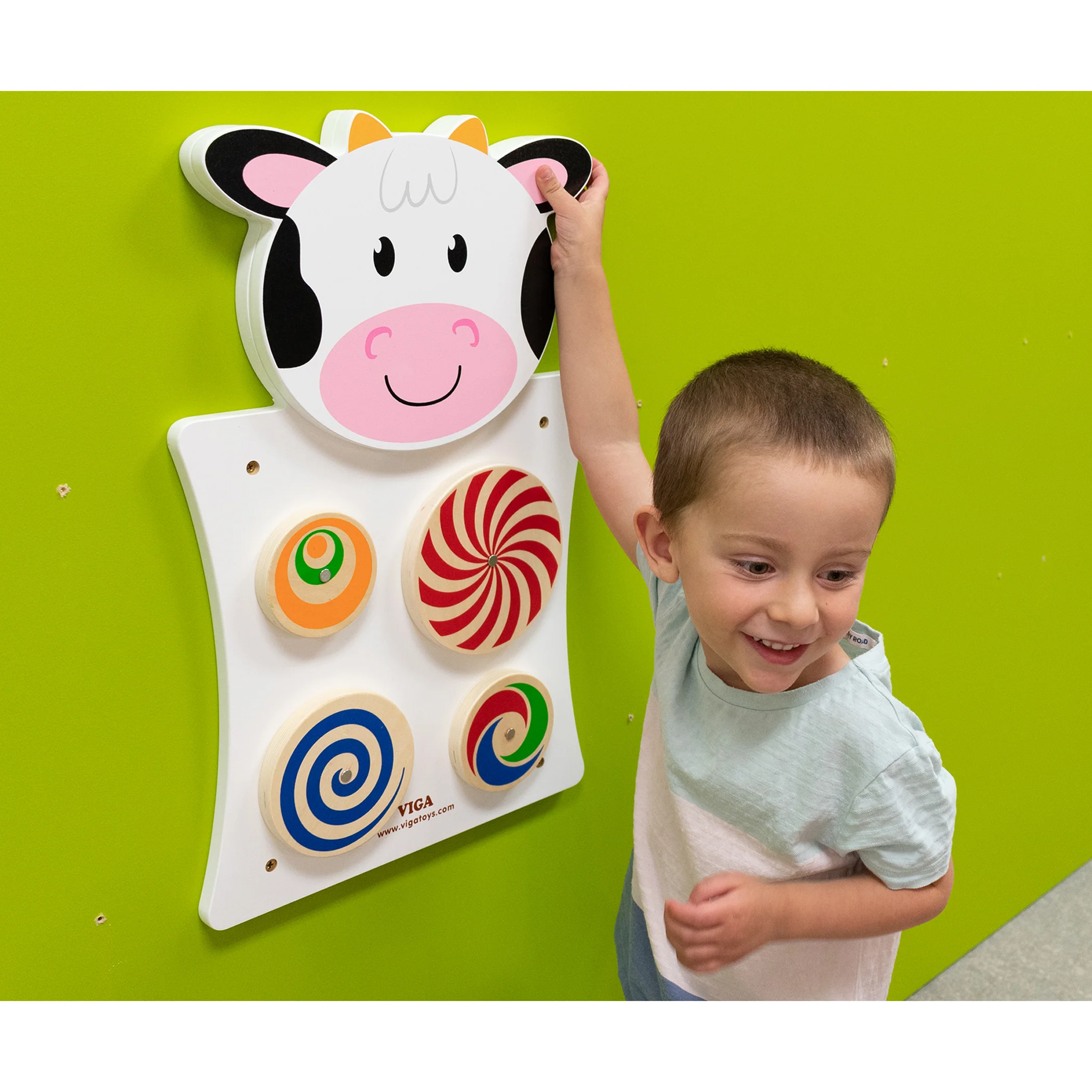 Learning Advantage Cow Activity Wall Panel - Interactive Toddler Play Center - 18m+ - Image 4