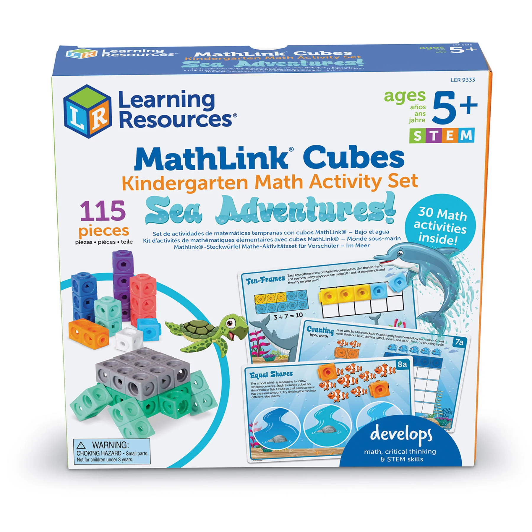 Learning Resources Mathlink Cubes - Sea Adventures - Kindergarten Math Activity Set - Image 4