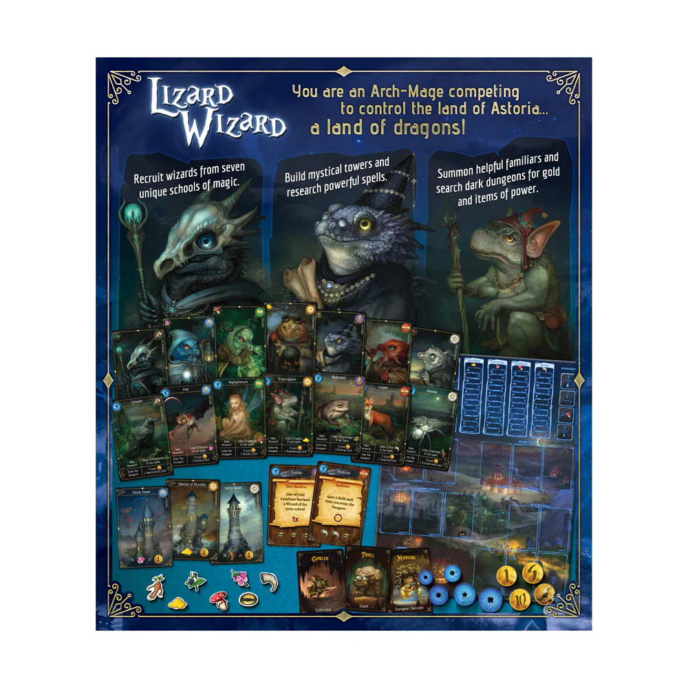Lizard Wizard Strategic Fantasy Board Game by Forbidden Games - Image 3