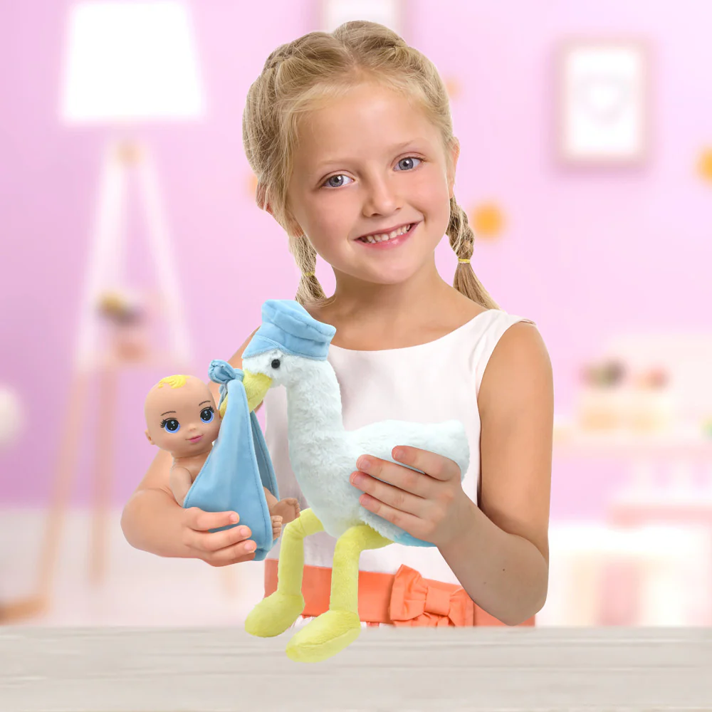 Magic Nursery 8" Special Delivery Set - Blue - Posable Baby Doll, Age 2+ - Image 4