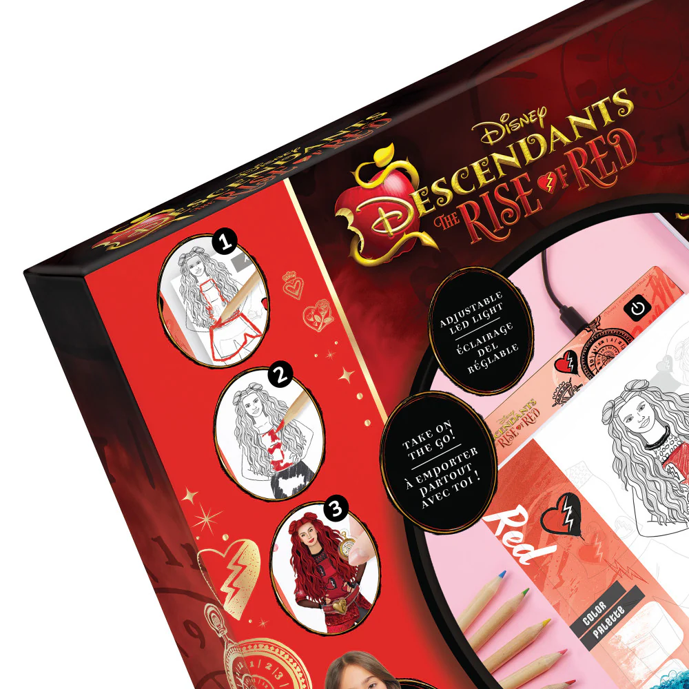 Make It Real Descendants 4 Rise Of Red LED Light Board Fashion Sketching Set - Image 5
