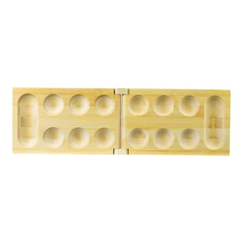 Bamboo Classic Mancala Game with Colorful Stones - Image 12