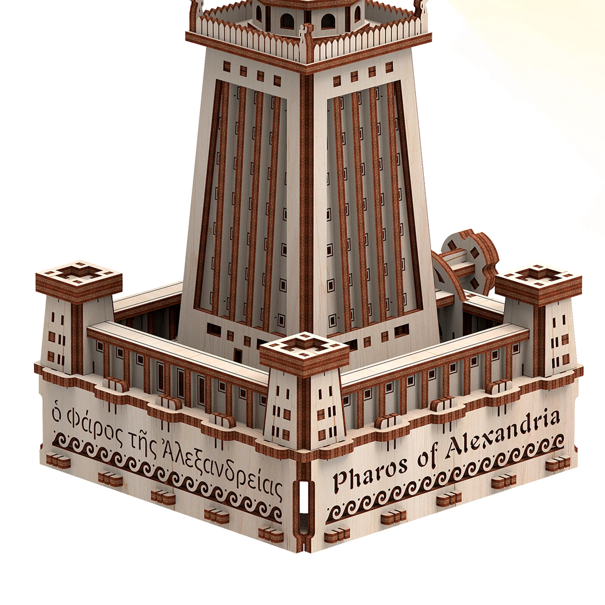 Mr.PLAYWOOD Alexandria Lighthouse Eco-light 3D Wooden STEM Model - Image 3