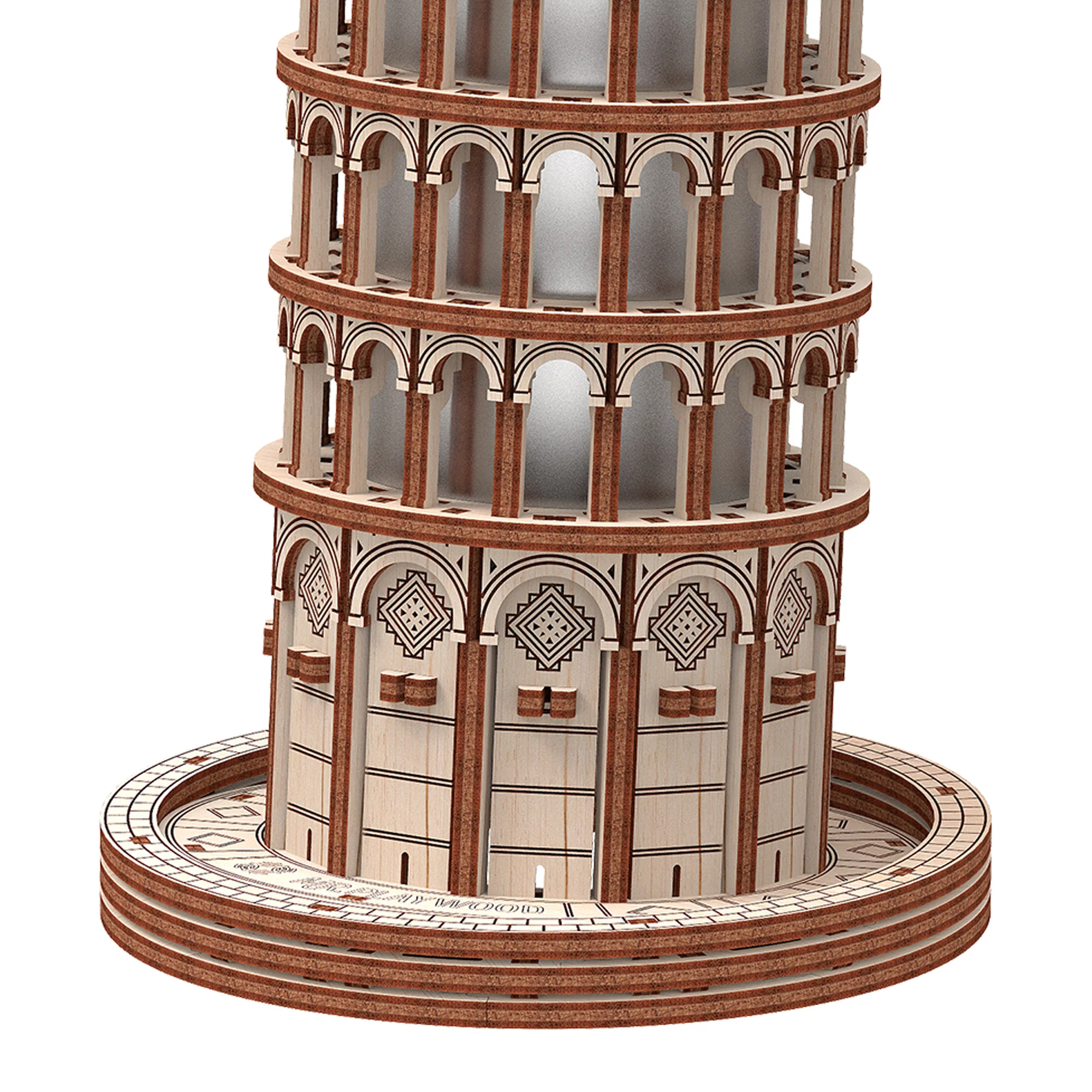 Mr.PLAYWOOD Leaning Tower of Pisa 3D Wooden STEM Puzzle Model - Image 3