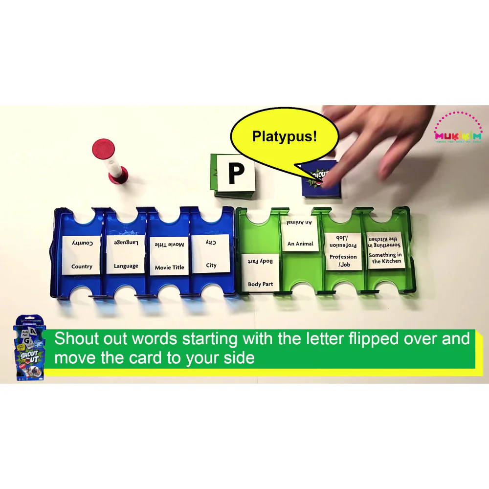 MukikiM Shout It Out Word Challenge Game, Ages 8+, for 2 Players/Teams - Image 5