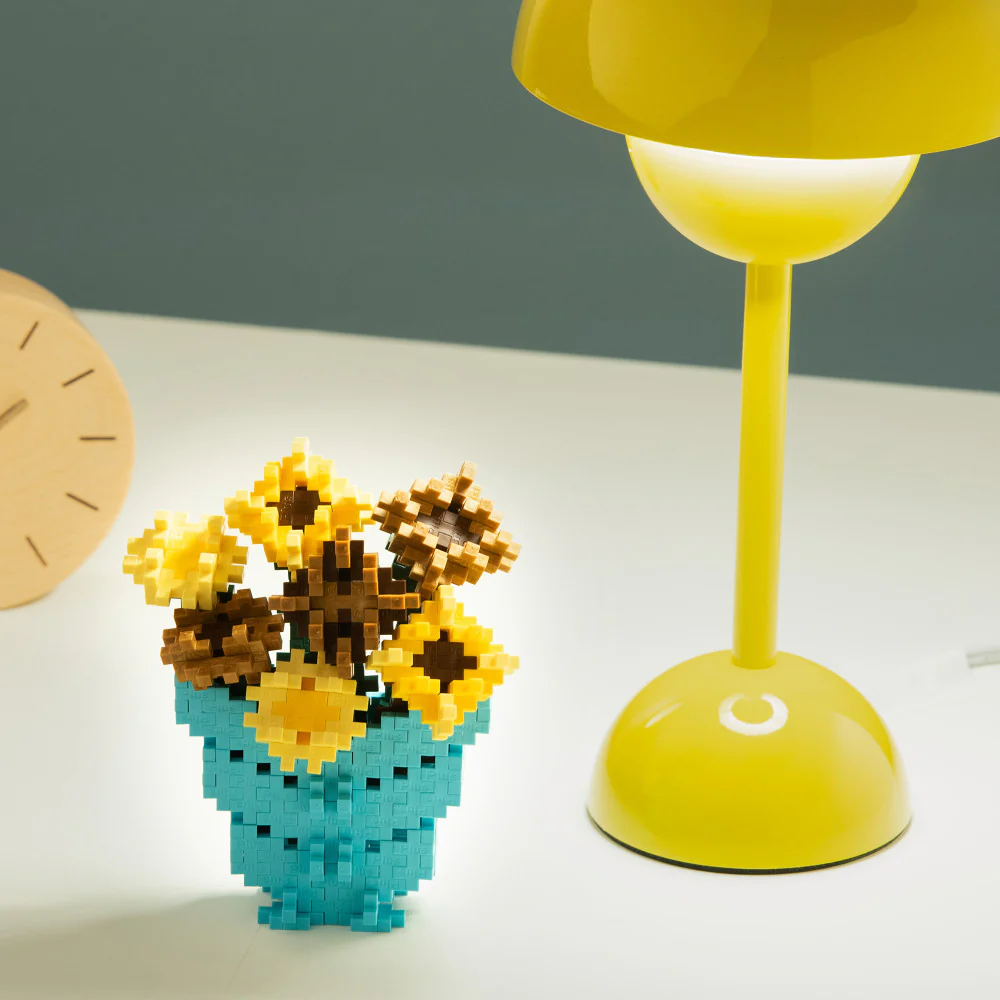 Plus-Plus Inspired Van Gogh Sunflowers Building Set - 350 Pieces - Image 5
