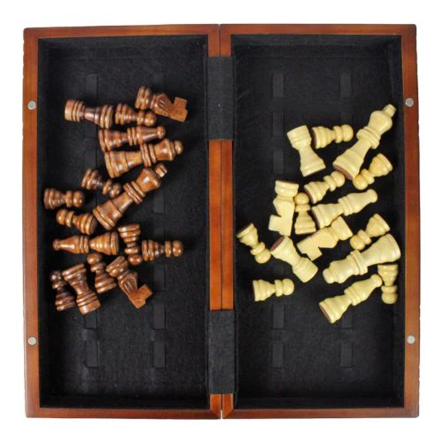 Classic Wooden Chess Set - Travel Friendly 12"x12" Board - Image 10