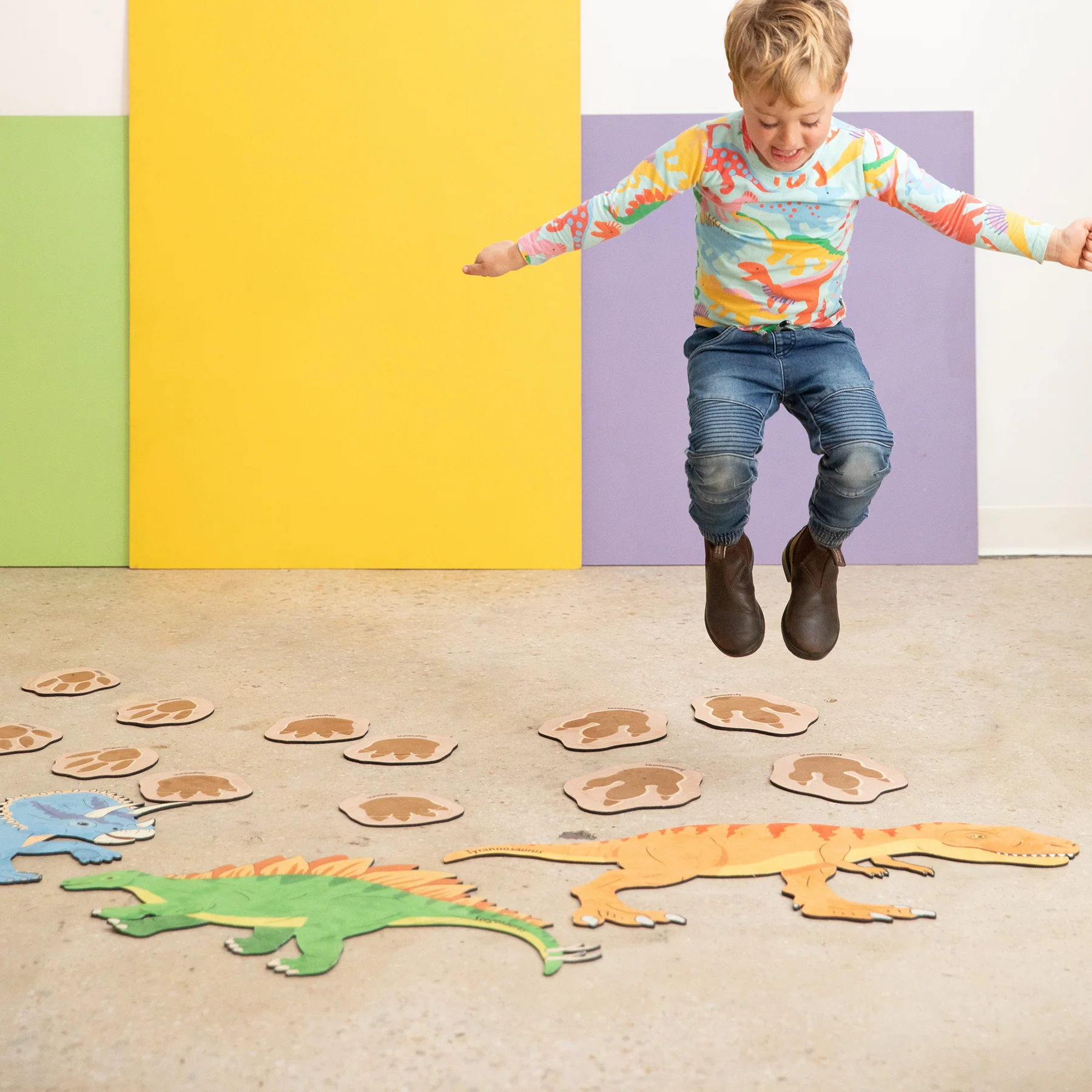 The Freckled Frog Dinosaur Adventure Play Mats for Kids - Image 3
