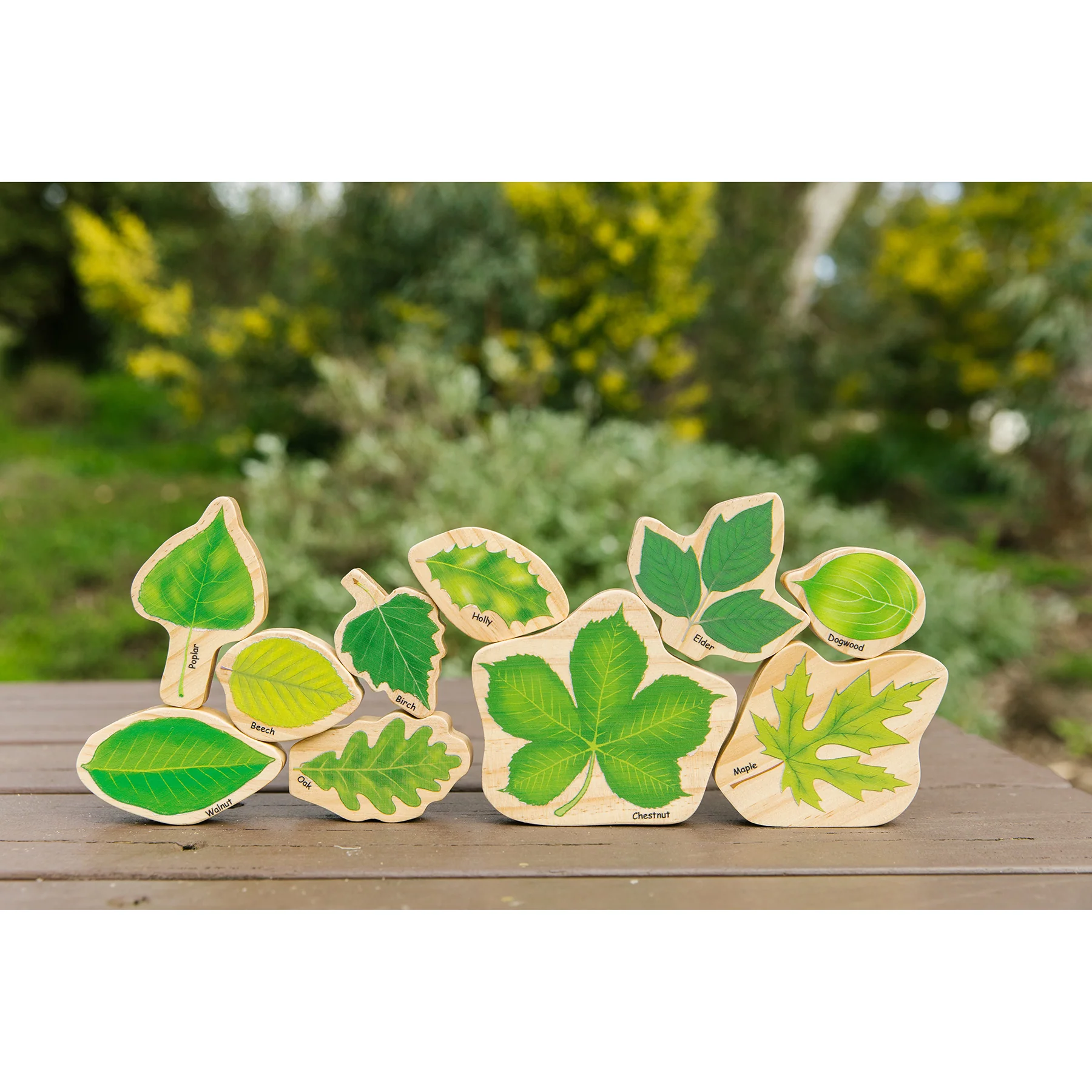The Freckled Frog Stacking Leaves - Educational Wooden Block Set - Image 3