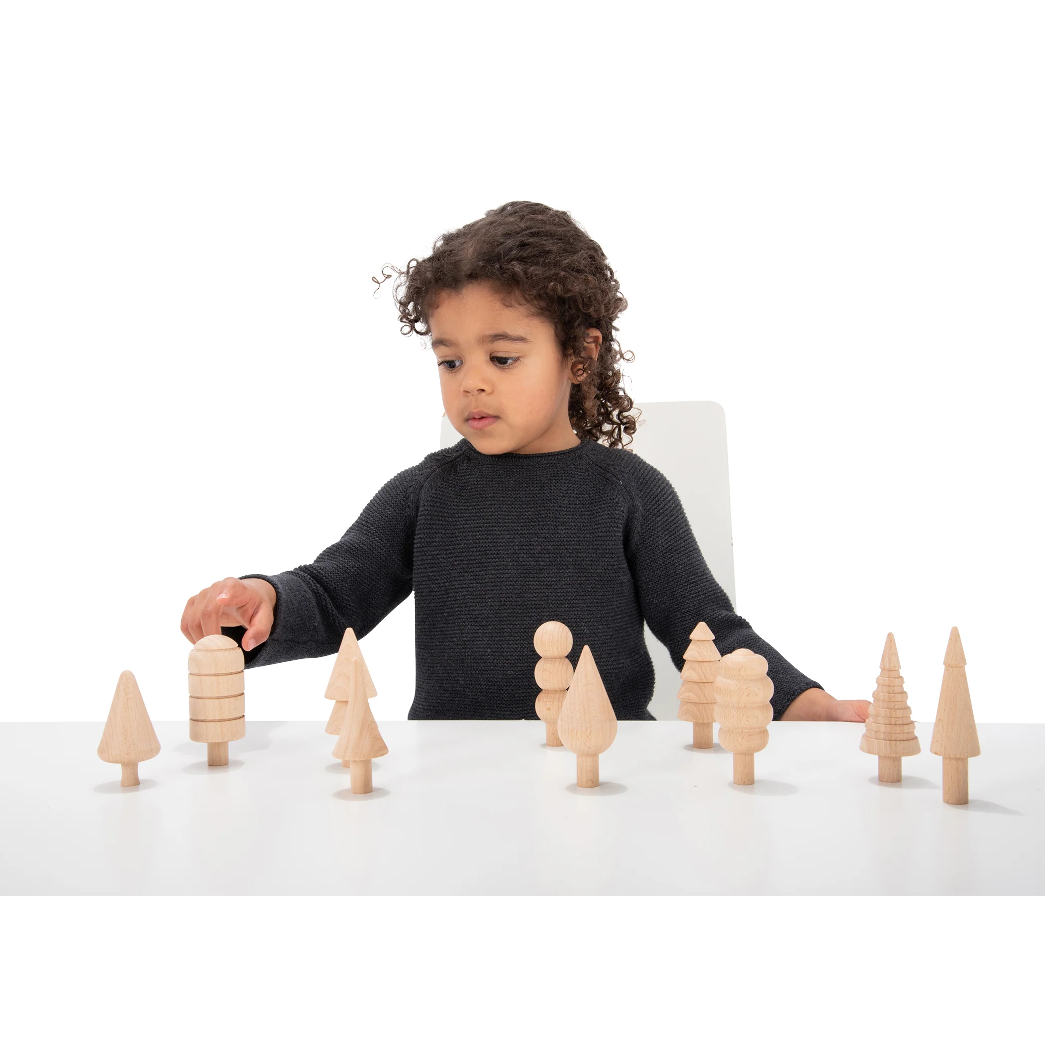 TickiT Woodland Trees Set - 10 Piece Wooden Toy Collection for Toddlers - Image 4