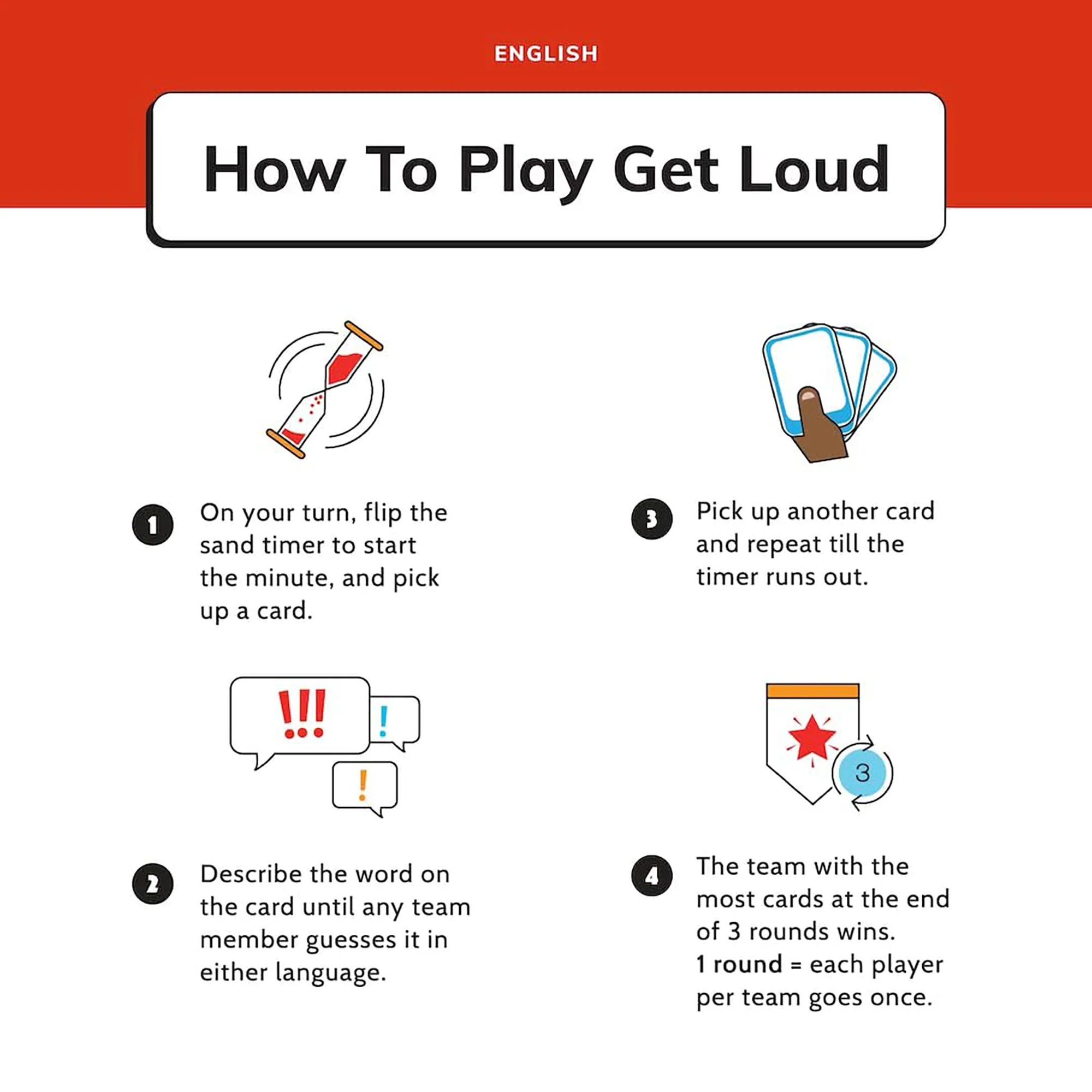 Tragos Get Loud Bilingual Word Guessing Party Game, Age 8+ - Image 5