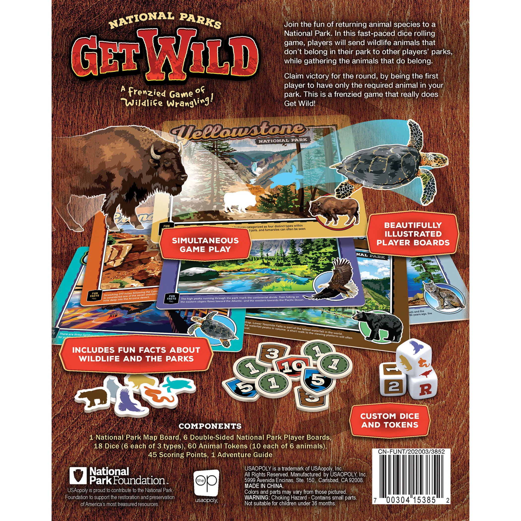USAopoly National Parks Get Wild Family Dice Game - Image 3
